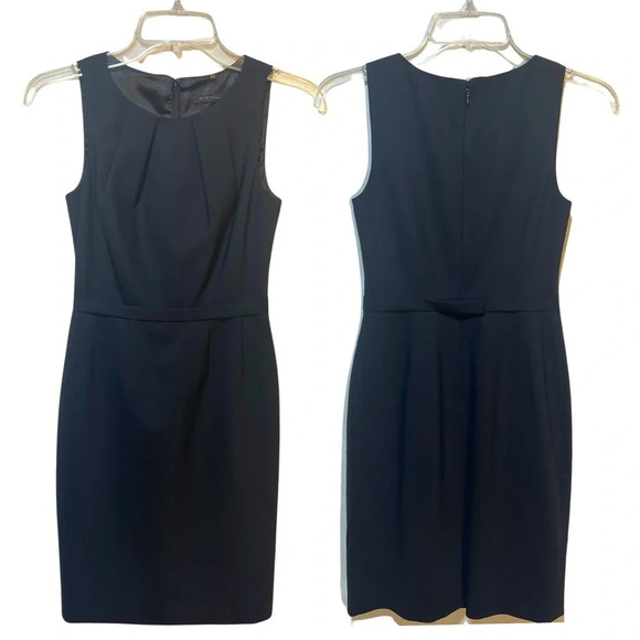 Elie Tahari Black Sleeveless Sheath Dress Size 4 Cocktail Wedding Brunch Classy - Picture 1 of 15